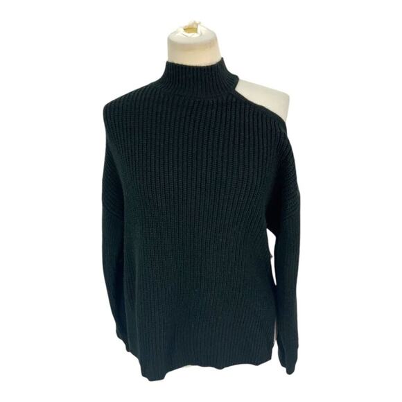 Sanctuary Cut It Out Mock Neck Sweater Black Size XXS NWOT $99 MSRP - Picture 2 of 8